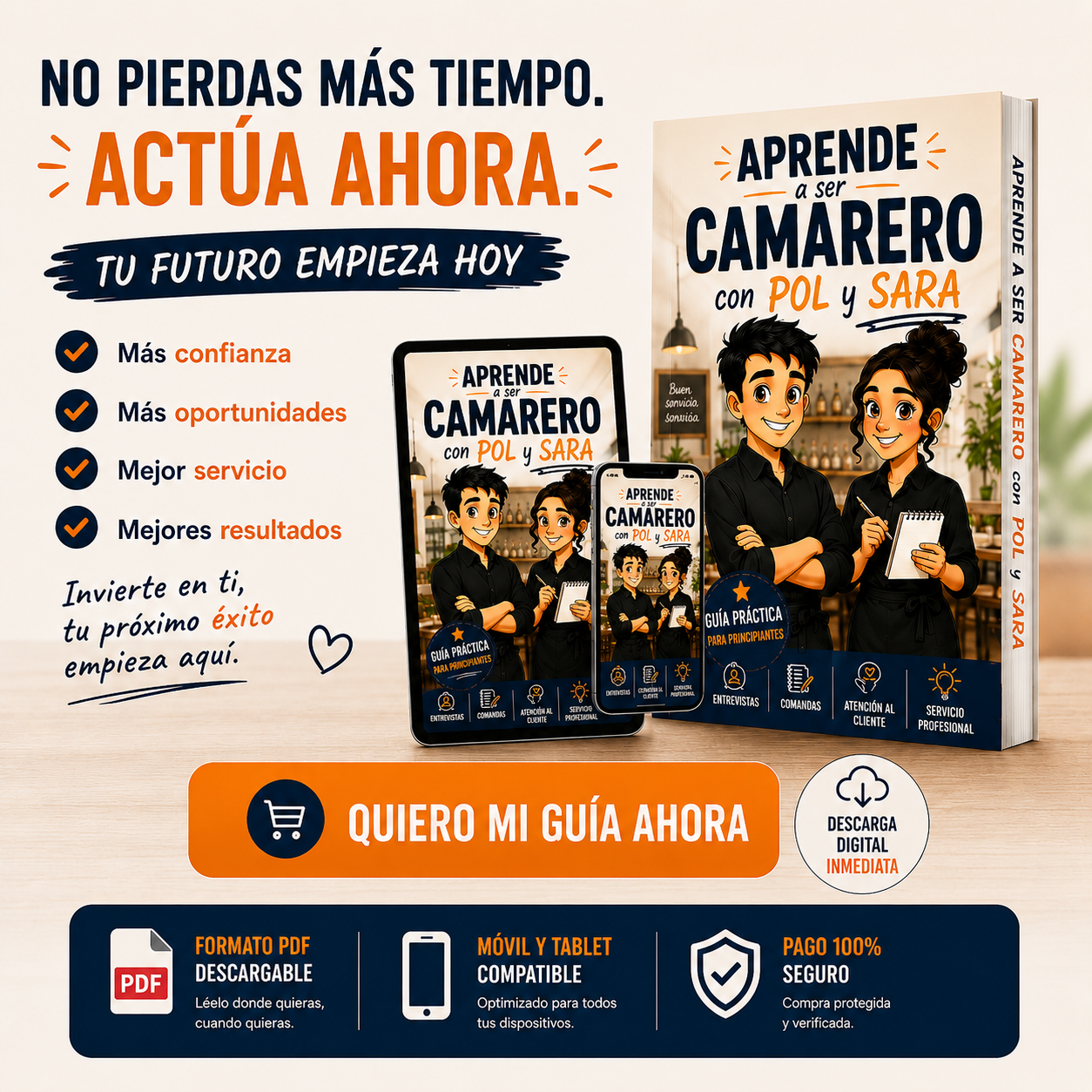 Aprende a ser camarero con Pol y Sara