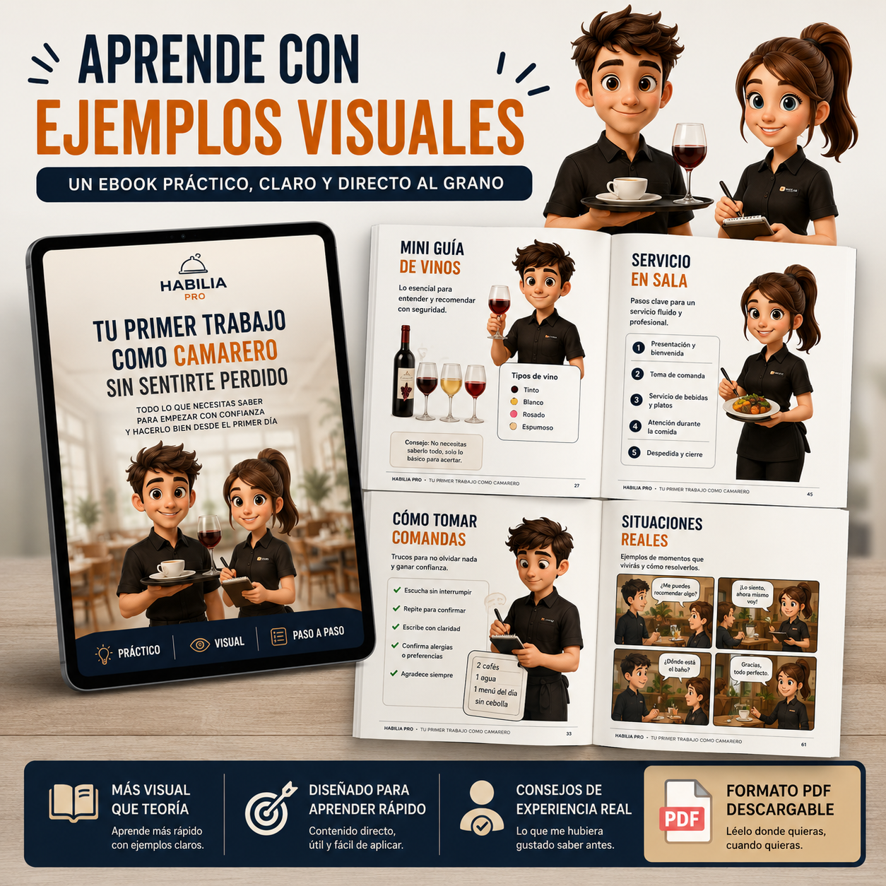 Aprende a ser camarero con Pol y Sara