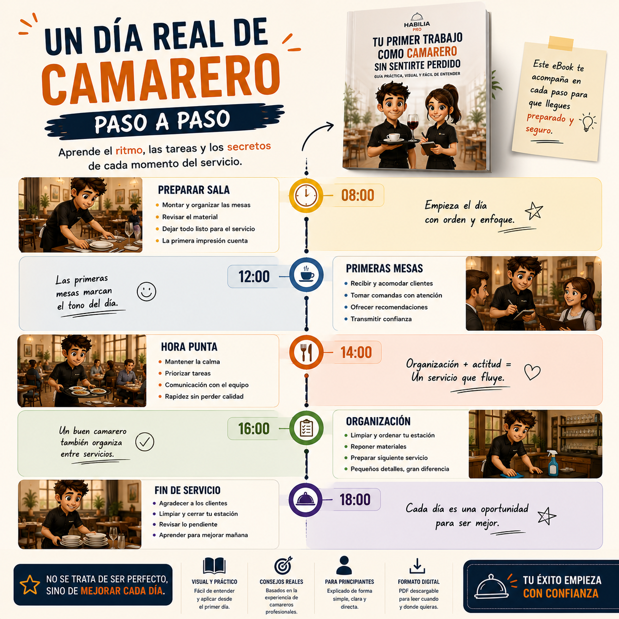 Aprende a ser camarero con Pol y Sara
