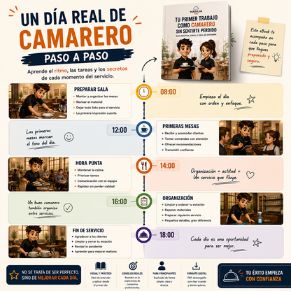 Aprende a ser camarero con Pol y Sara